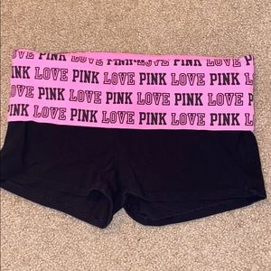 Pink workout shorts